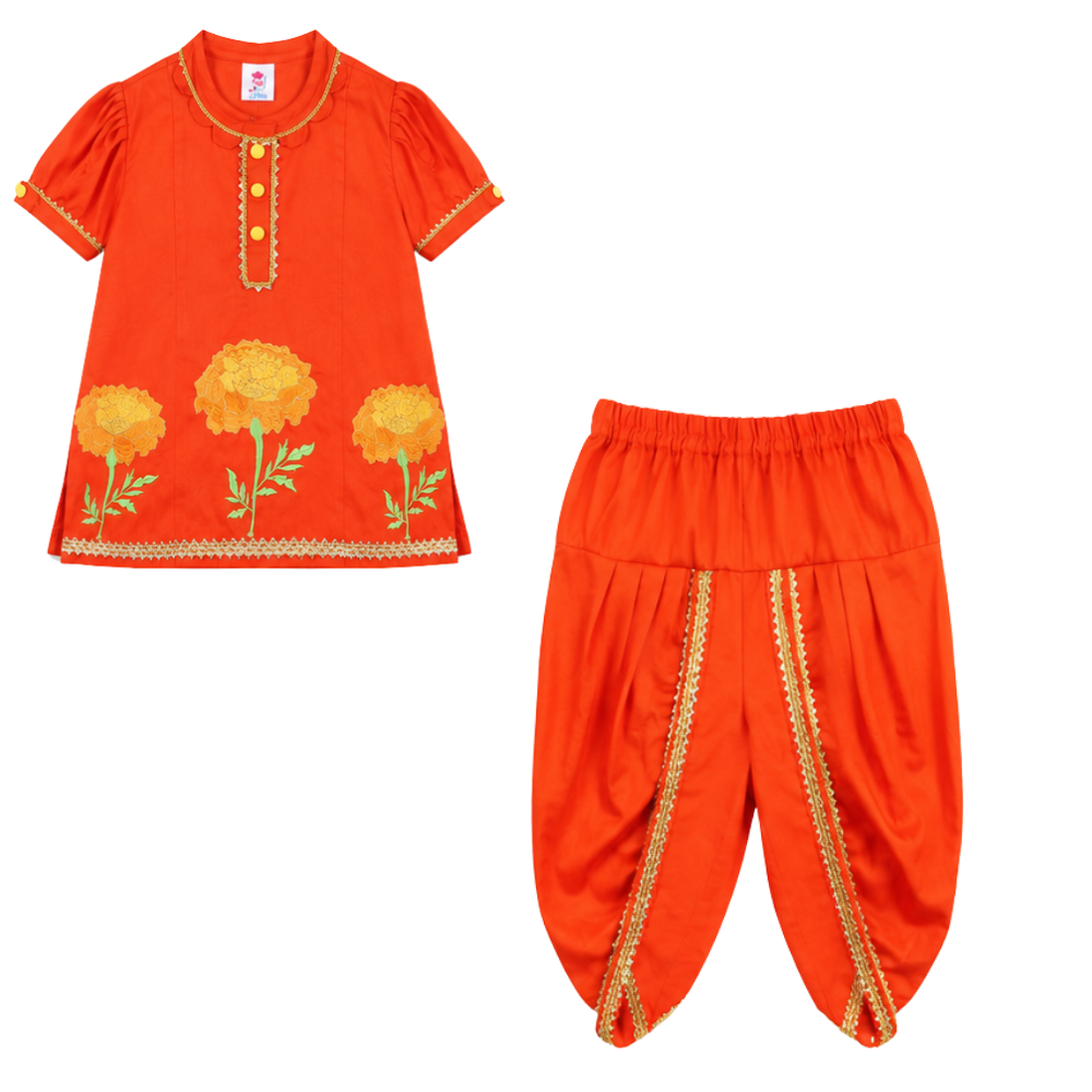 Marigold Madness Dhoti Set Boy