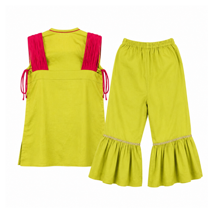 Perky Parrot Kurta Sharara