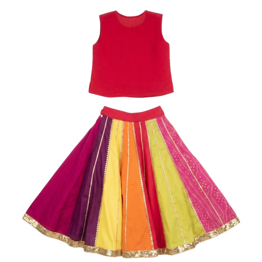 Satrangi Lehenga