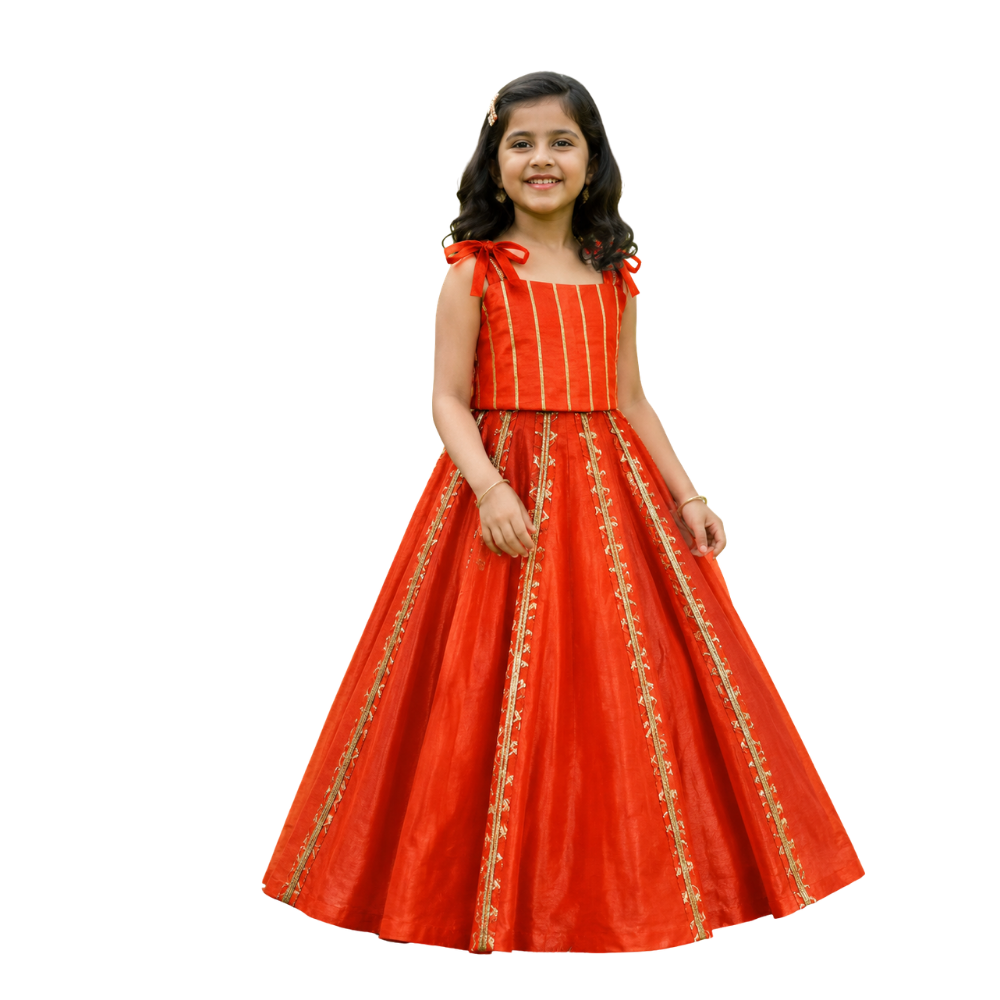 ⁠Marry me Orange Lehenga