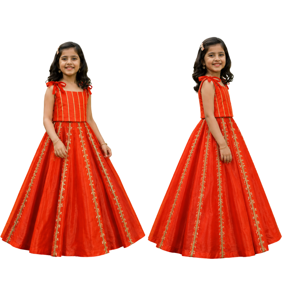 ⁠Marry me Orange Lehenga