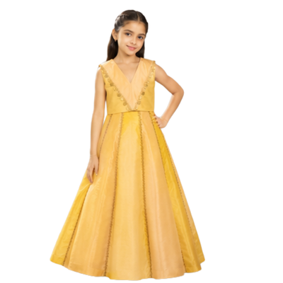 ⁠Butter Yellow Coin Lehenga
