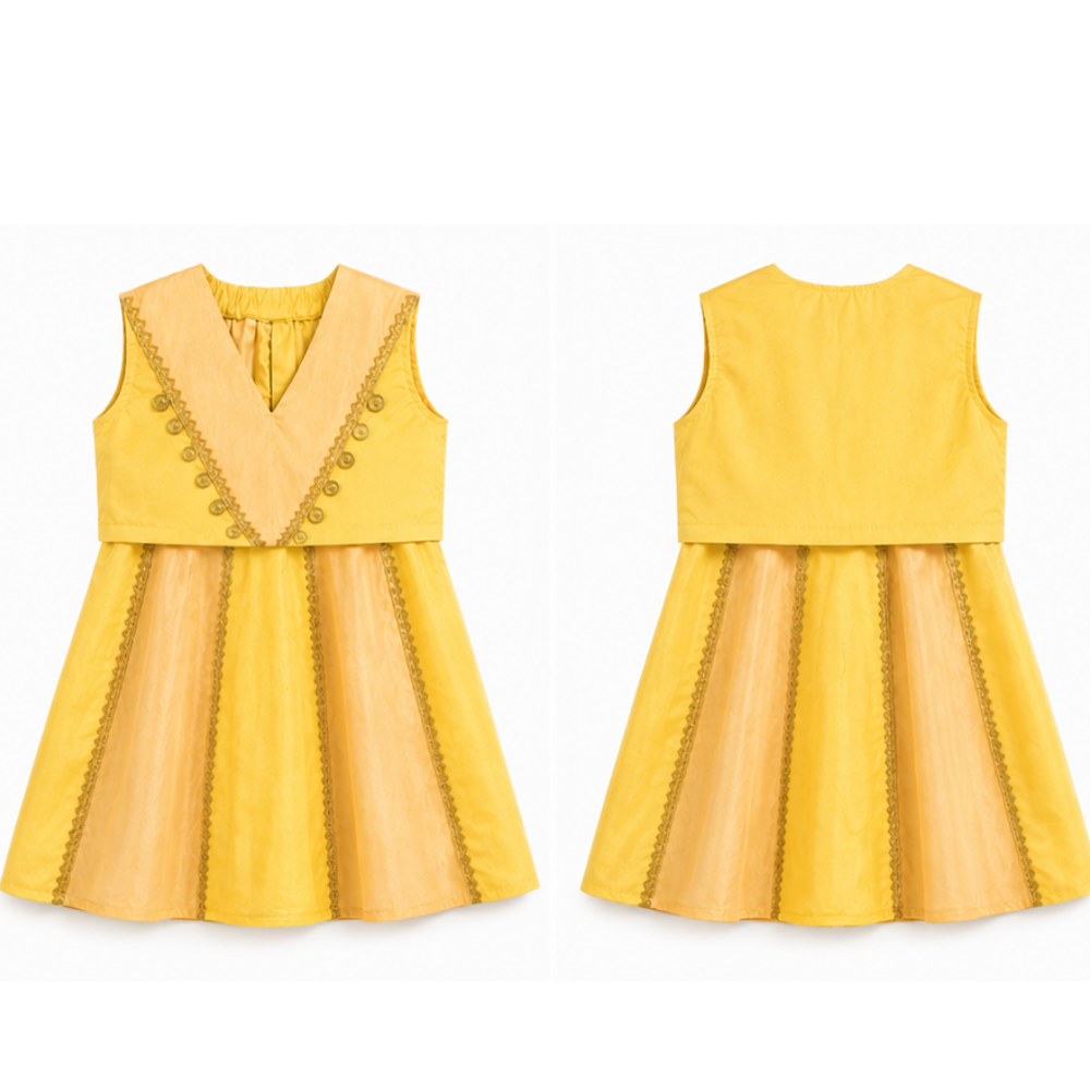⁠Butter Yellow Coin Lehenga