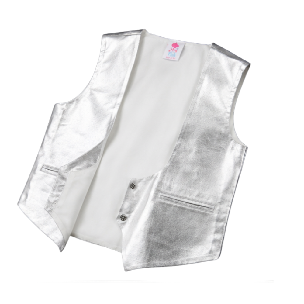 ⁠Shimmer in silver waistcoat