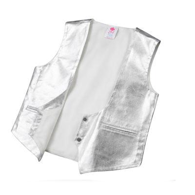 ⁠Shimmer in silver waistcoat