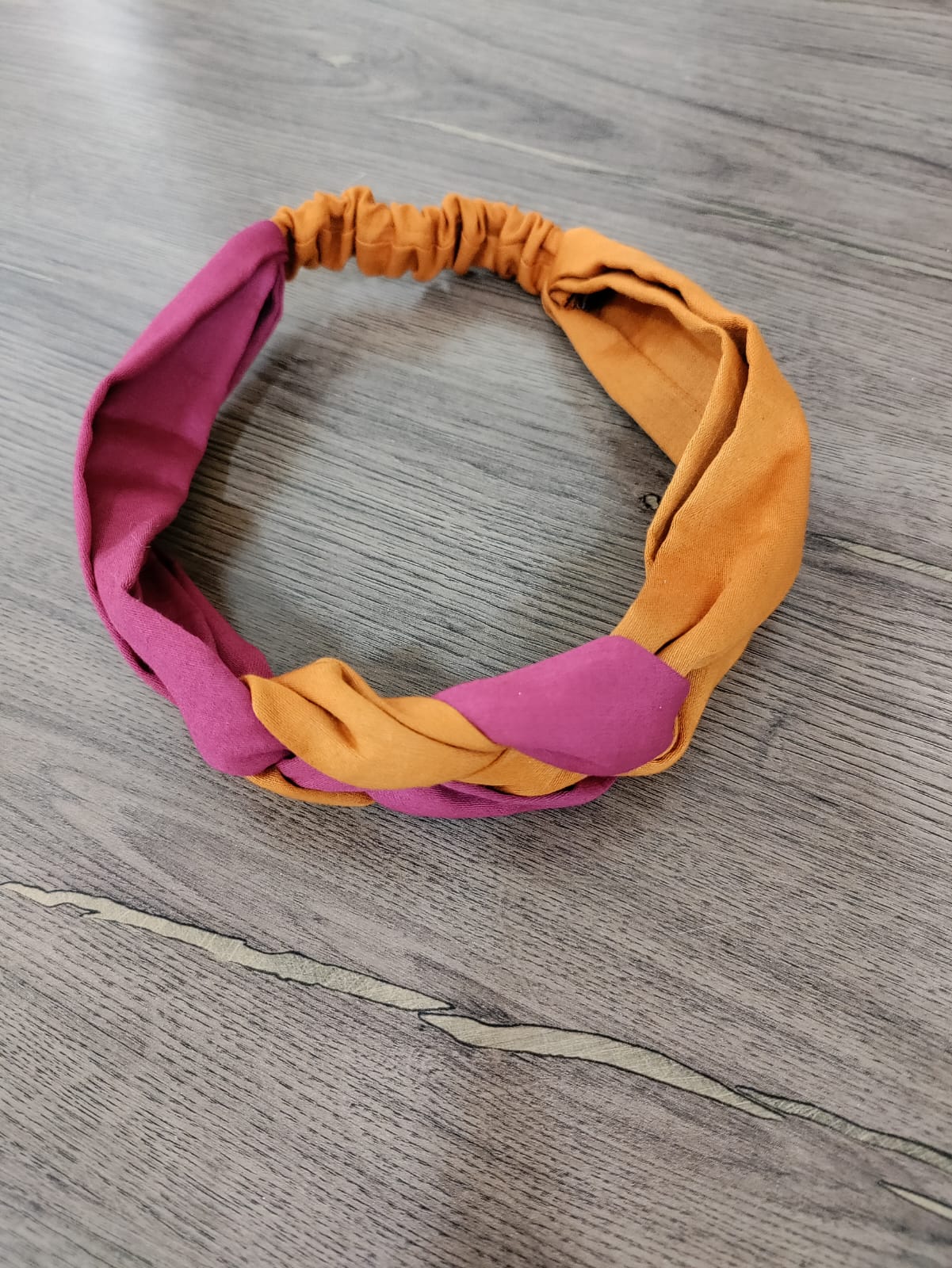 Braided colour block headband