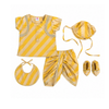 Yellow Leheriya 6 piece Jamna set boy