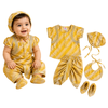 Yellow Leheriya 6 piece Jamna set boy