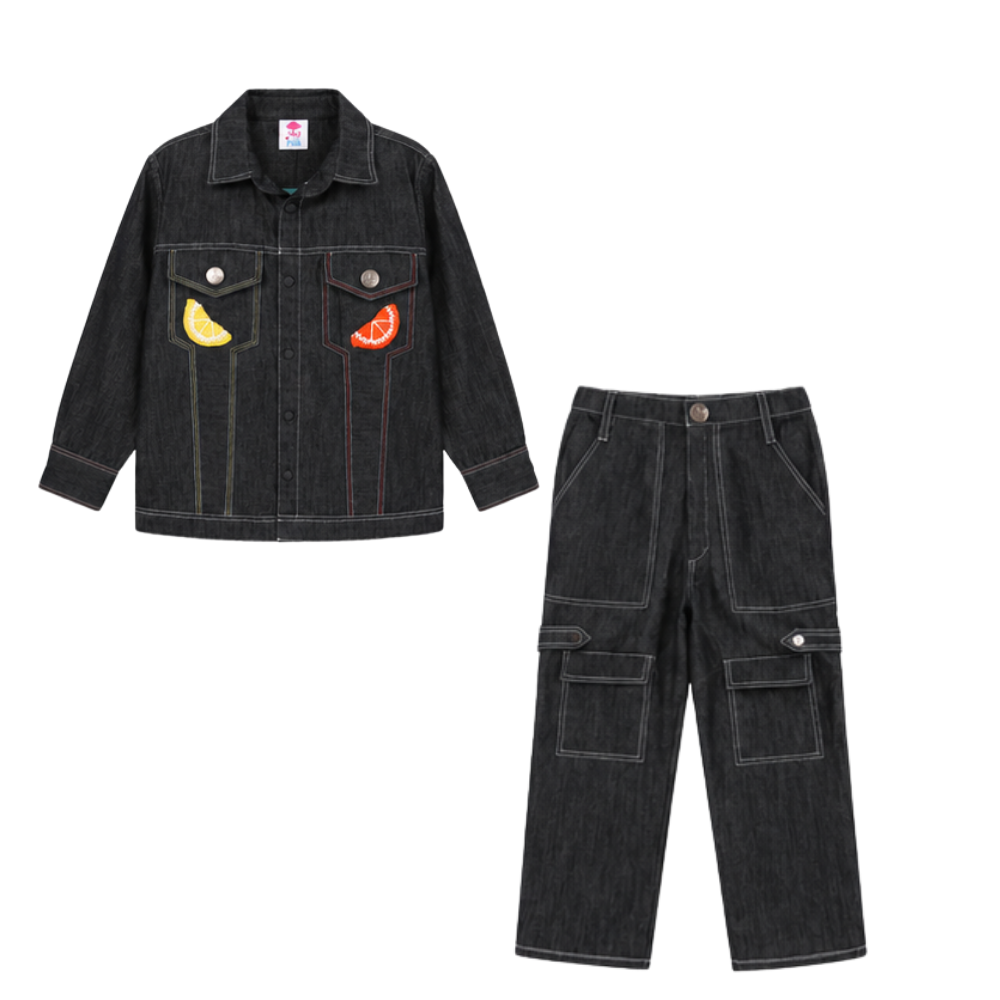 Citrus Crochet Denim Set