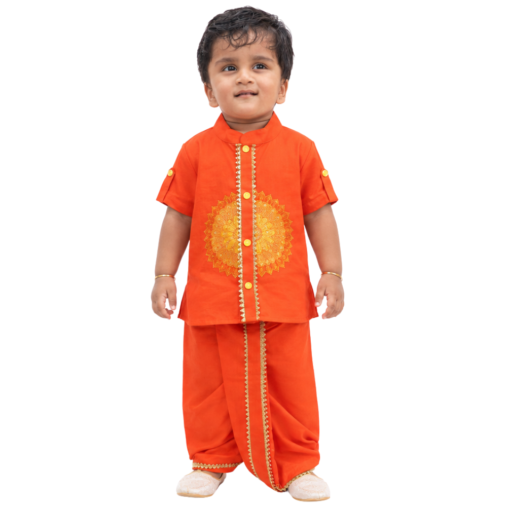 Marigold Madness Dhoti Set Girl
