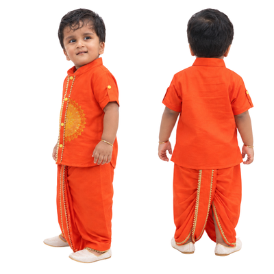 Marigold Madness Dhoti Set Girl
