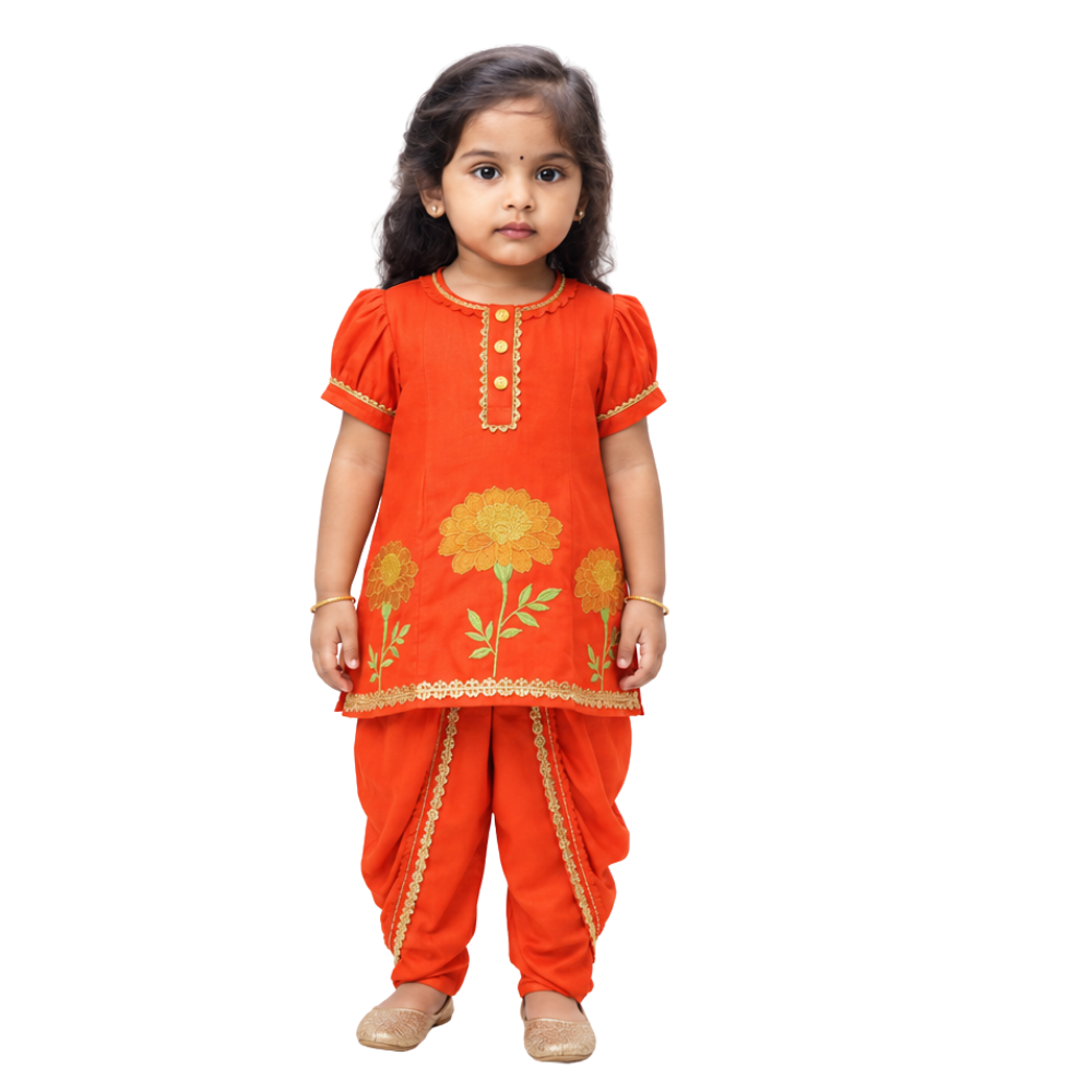 Marigold Madness Dhoti Set Boy