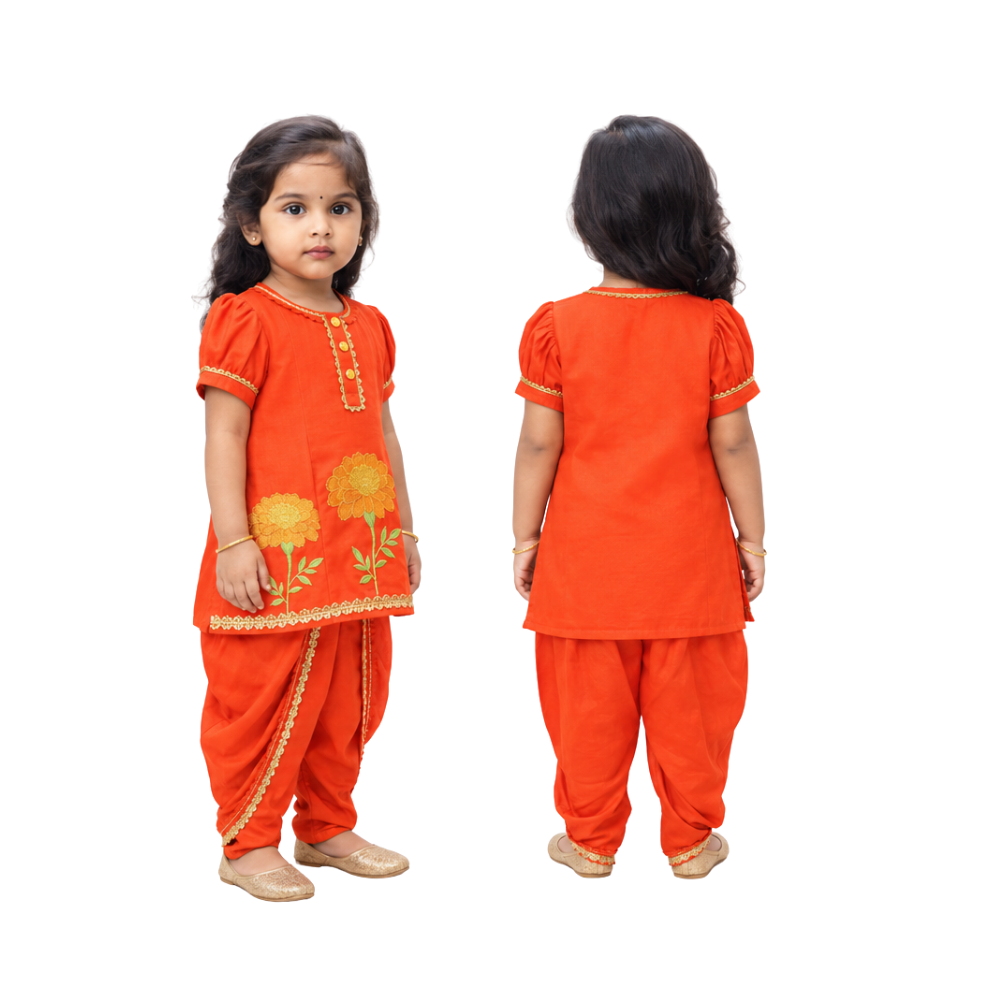 Marigold Madness Dhoti Set Boy