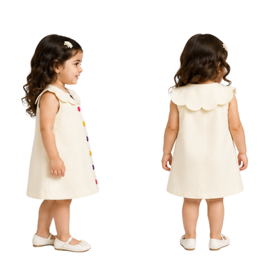 Colour me button frock