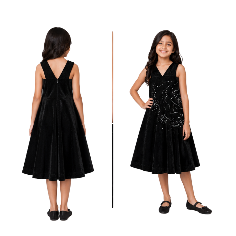 ⁠Black in power gown