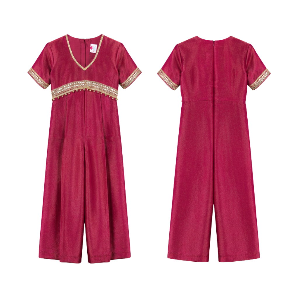 ⁠Ghungroo jumping gota jumpsuit