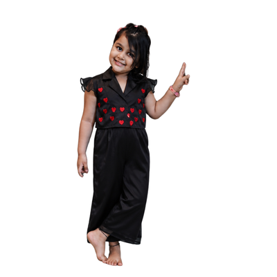 ⁠Little red hearts jumpsuit