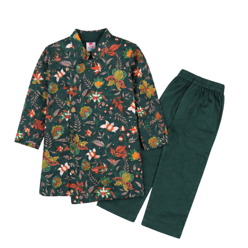 ⁠Forest kurta set