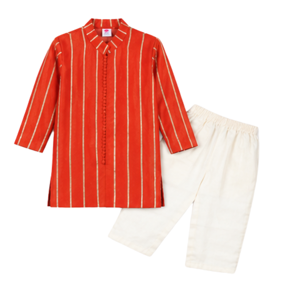 ⁠Marry me orange kurta set