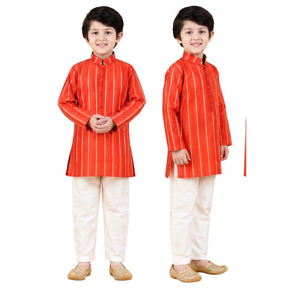⁠Marry me orange kurta set