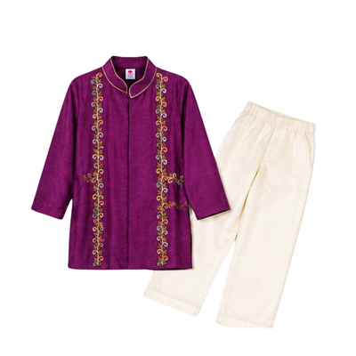 ⁠Border jamming kurta set