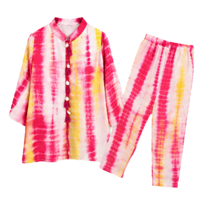 ⁠Shibori tie dye kurta set