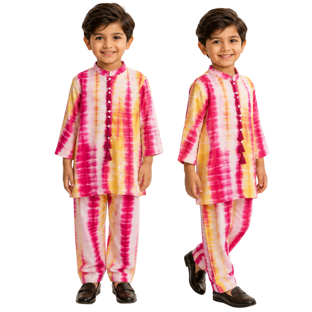 ⁠Shibori tie dye kurta set
