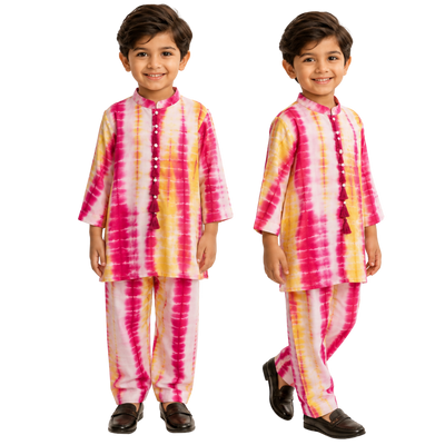 ⁠Shibori tie dye kurta set