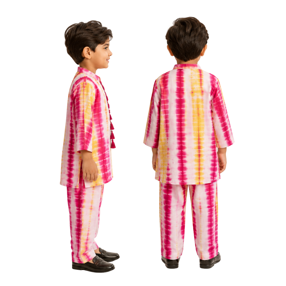 ⁠Shibori tie dye kurta set