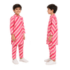 ⁠Pink Leheriya kurta set