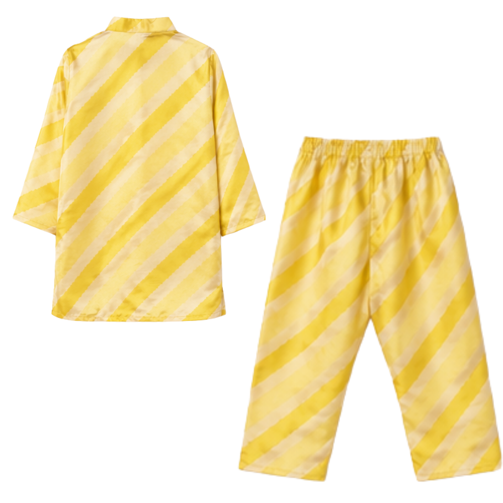 Yellow Leheriya kurta set