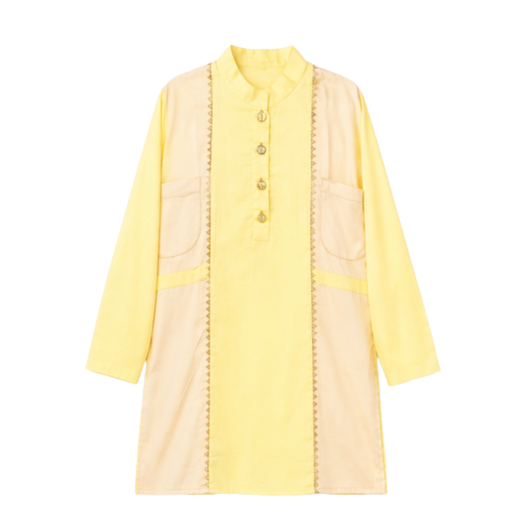 Butter Yellow Coin Kurta Set