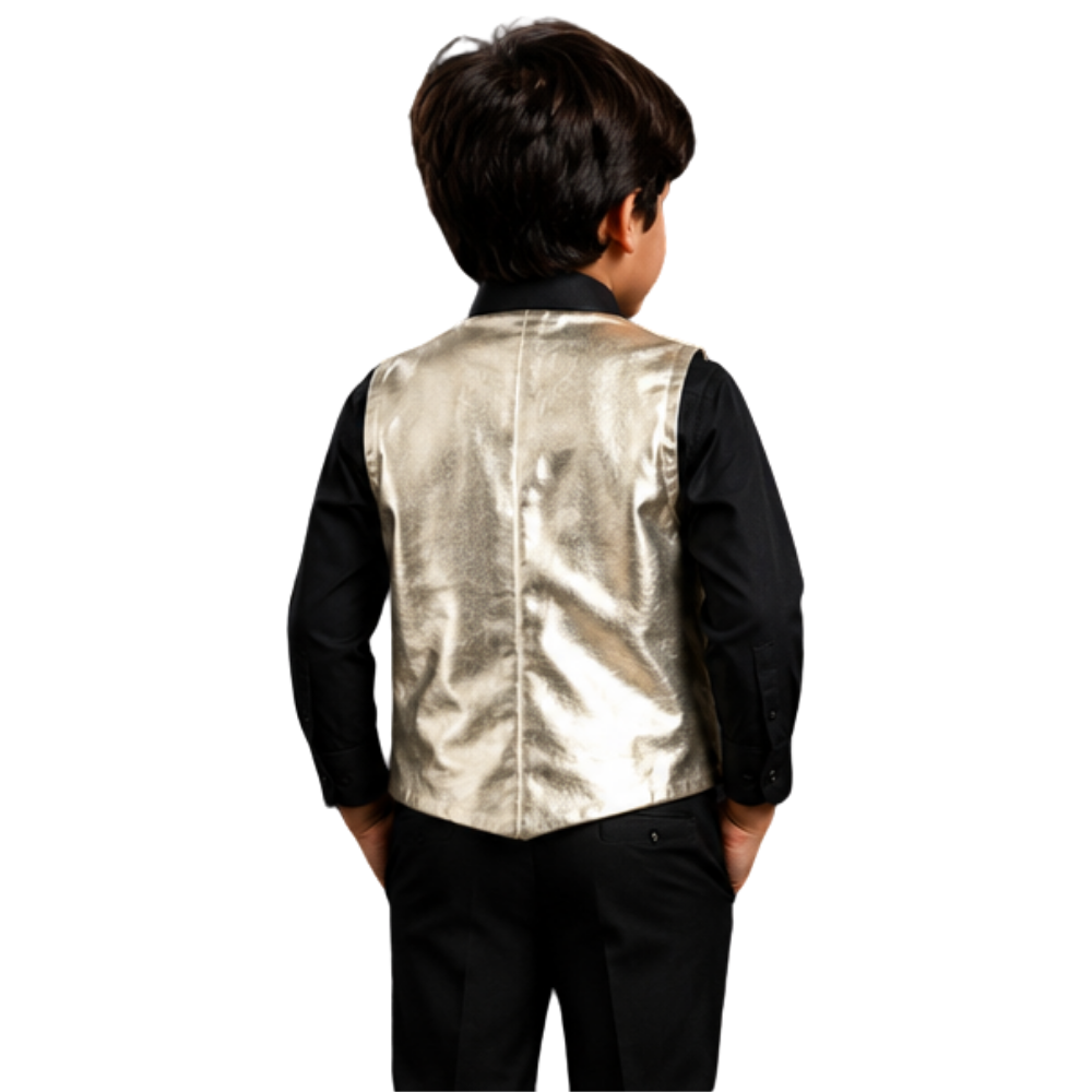 ⁠Shimmer in silver waistcoat