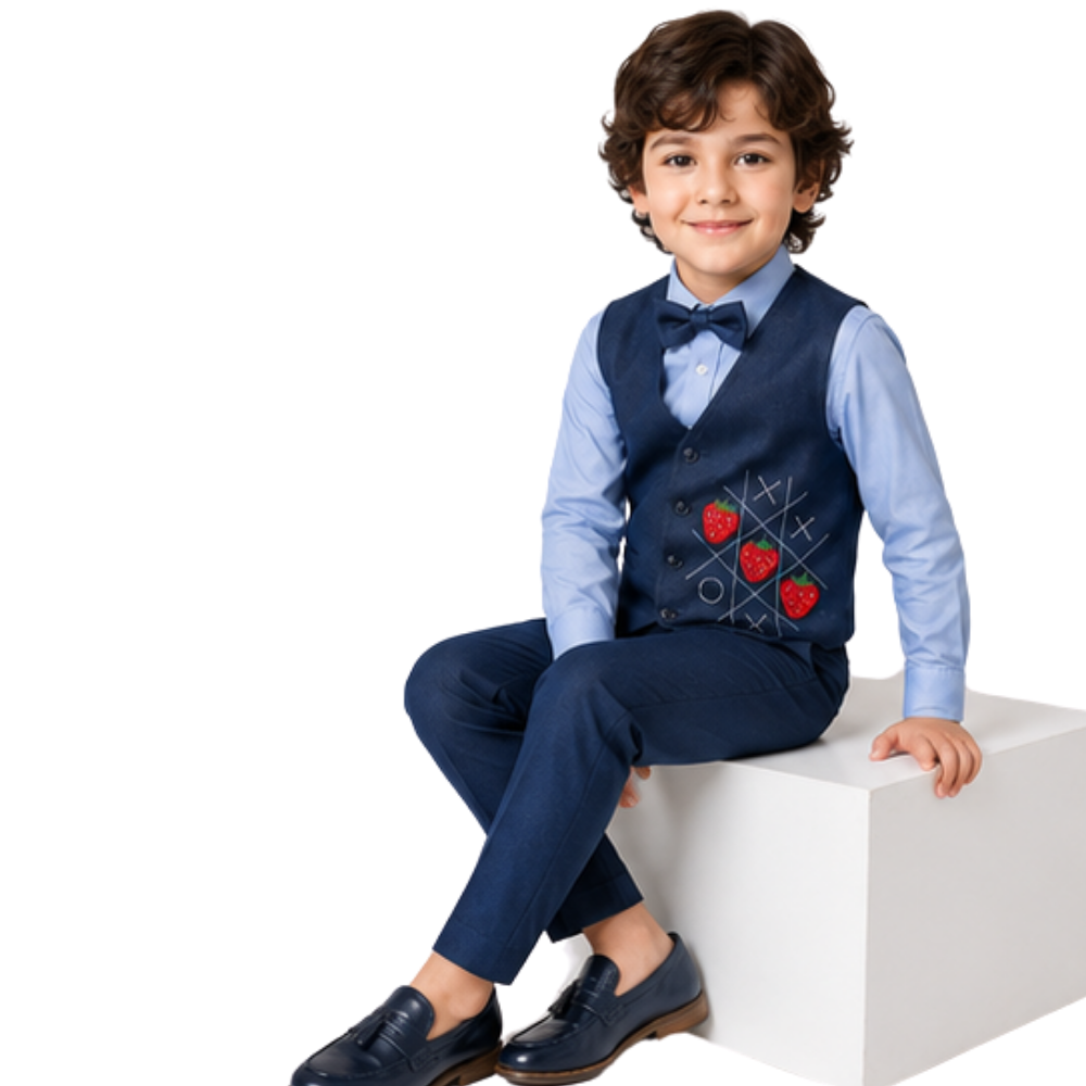 ⁠Berry criss cross waistcoat