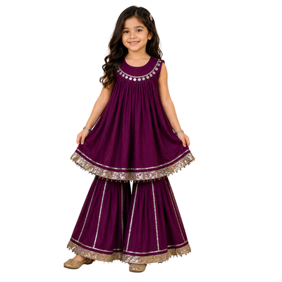 Purple Rain Kurta Sharara