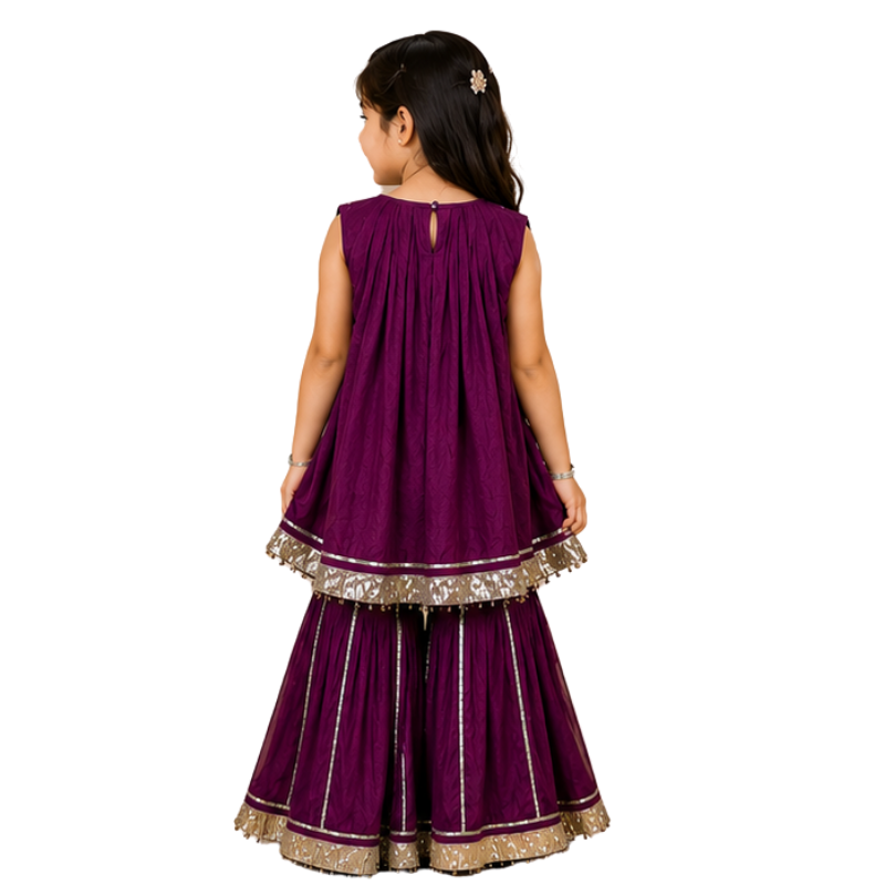 Purple Rain Kurta Sharara
